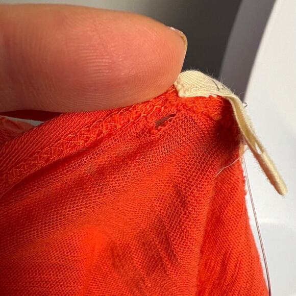 NWT J. Crew Orange Lace Front Button Henley Tank Womens Sz S - Picture 7 of 7